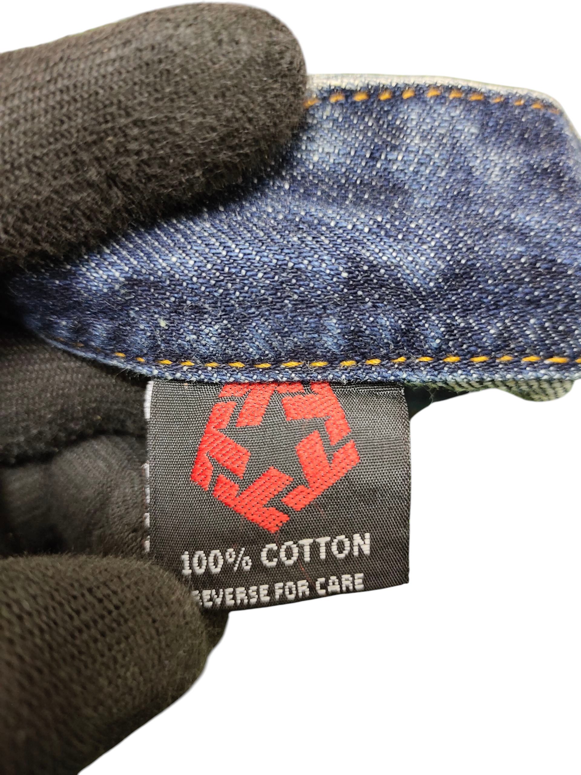 Tribal Streetwear 2000s Tribal Streetwear Embroidered Logo Pocket Denim Jeans Size US 33 - 11 Thumbnail