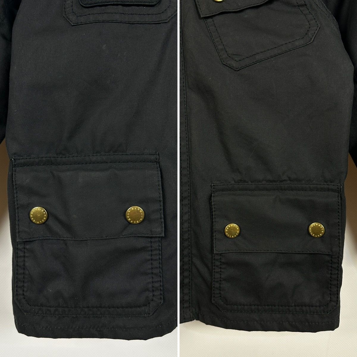 Barbour Kids Barbour Union Jack International Black Waxed Jacket Size US XXS / EU 40 - 15 Thumbnail