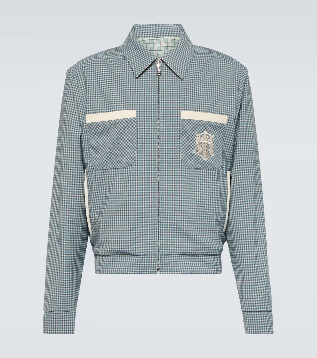 Amiri o1y0525 Logo Reversible Jacket in Sage Green Size US M / EU 48-50 / 2 - 1 Thumbnail