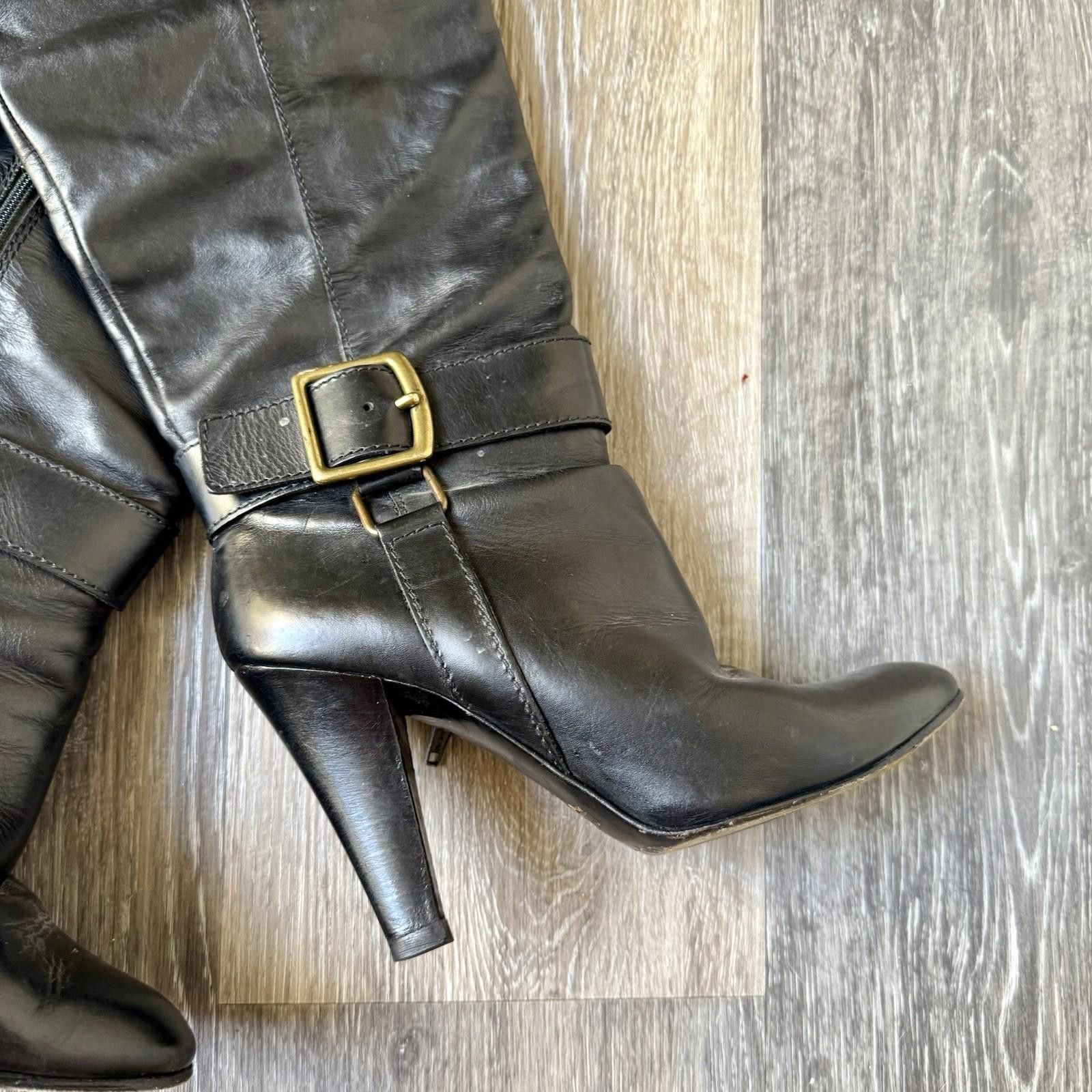 Coach Coach Monet Over the Knee Blk Leather Boots Made In Italy 6 Size US 6 / IT 36 - 4 Thumbnail