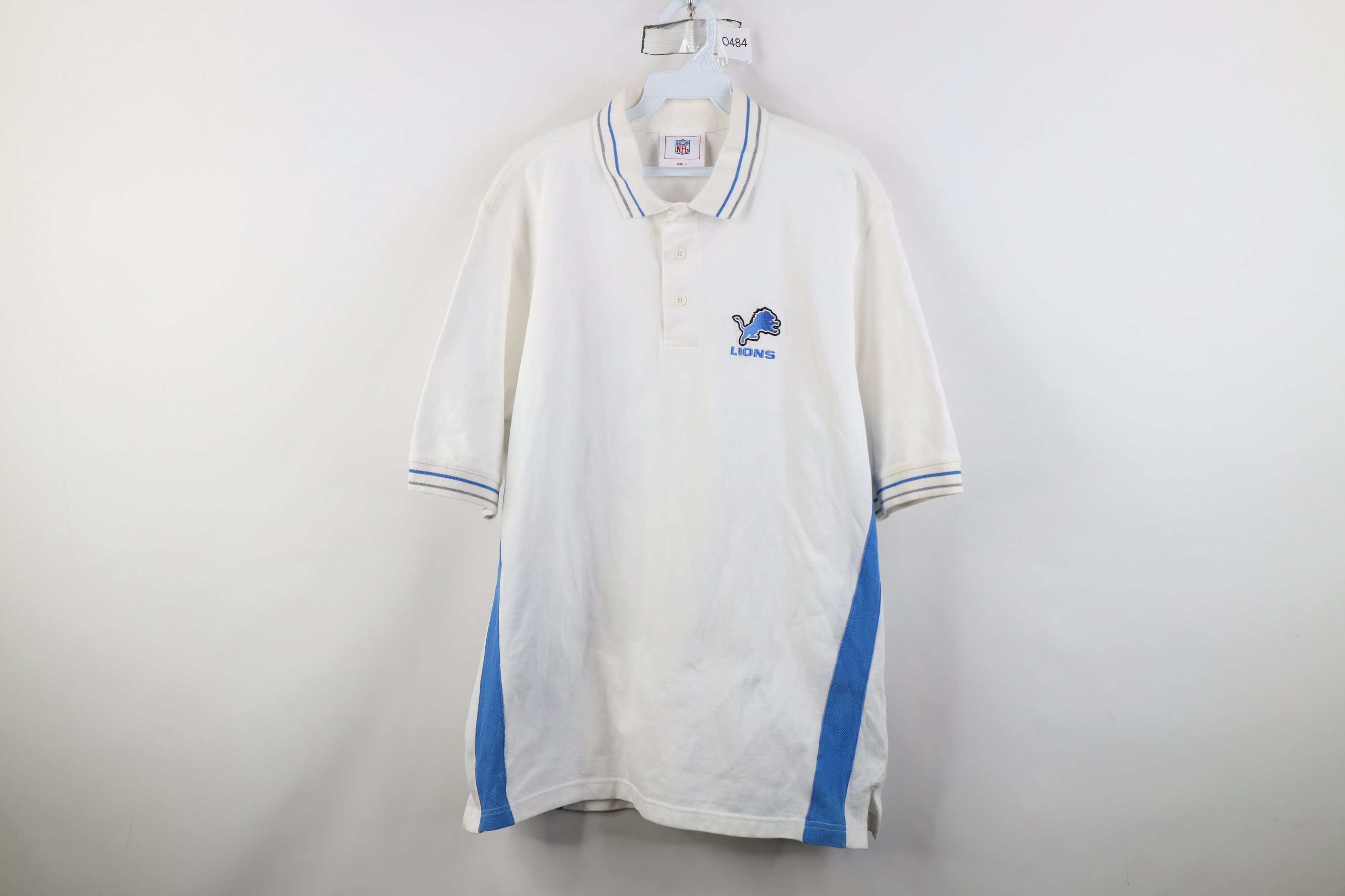 Vintage Vintage NFL Detroit Lions Football Golf Polo Shirt White Size US L / EU 52-54 / 3 - 1 Thumbnail