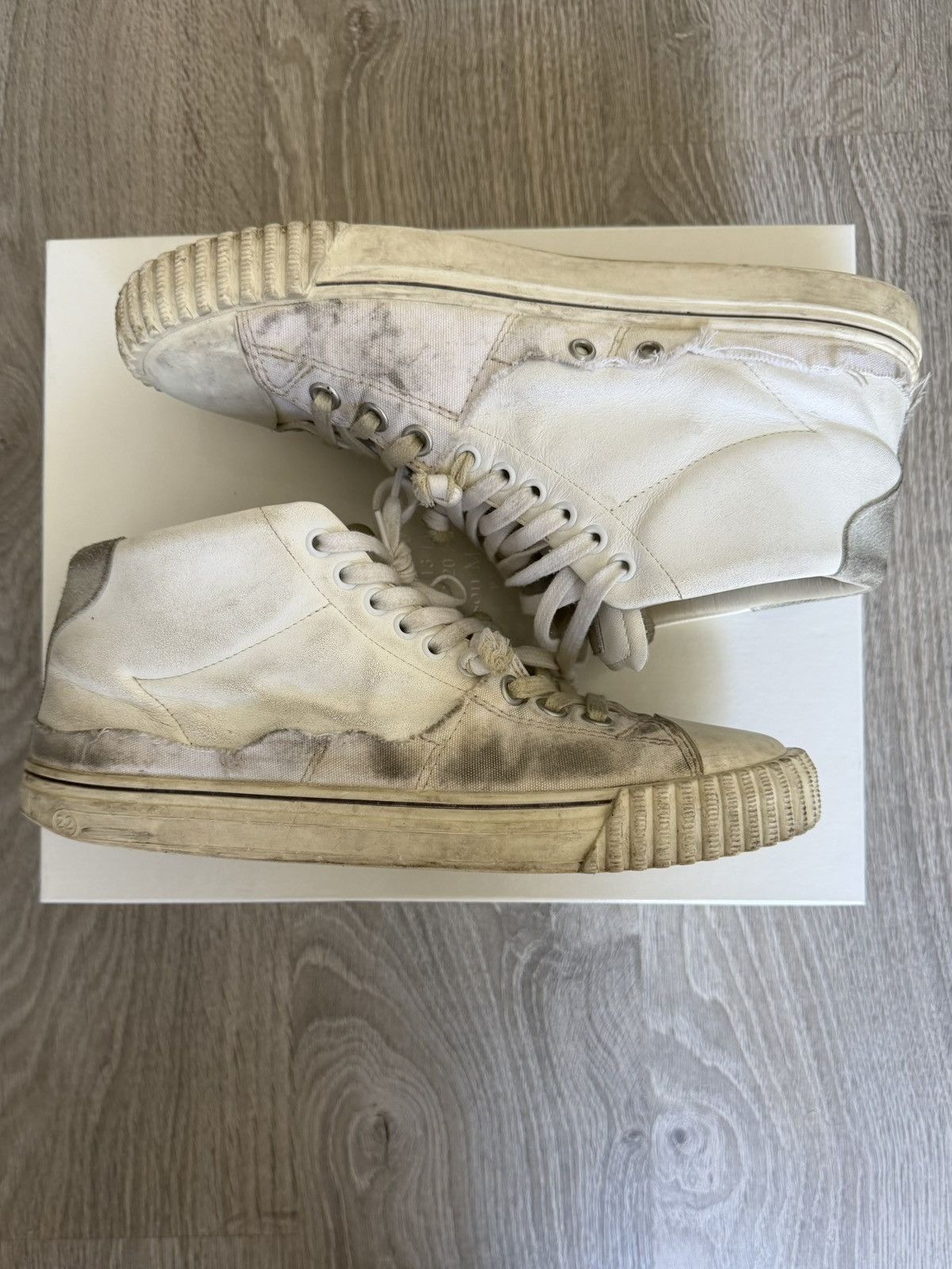 Maison Margiela Maison Margiela Evolution Mid White Sneakers Size US 9 / EU 42 - 5 Thumbnail