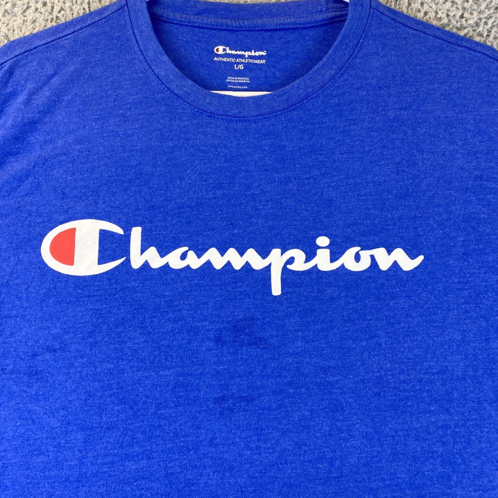 Champion Champion T-Shirt Men L Short Sleeve Graphic Blue / 73-7 Size US L / EU 52-54 / 3 - 2 Thumbnail