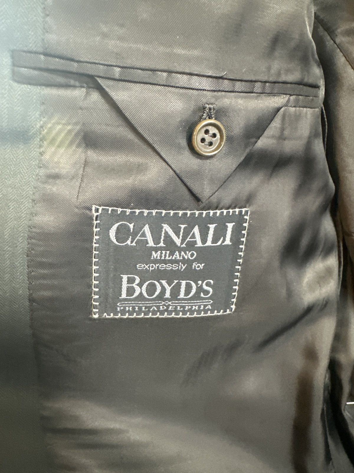 Canali Canali Milano Dark Green Wool Suit Size 44R - 6 Thumbnail