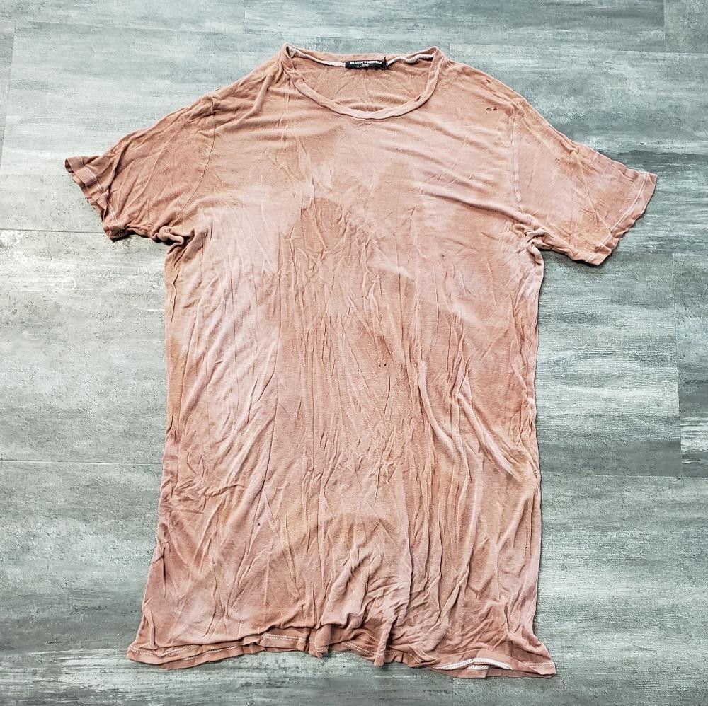 Designer Chocolate Oversized BM Distressed Short Sleeve Size ONE SIZE - 1 Thumbnail