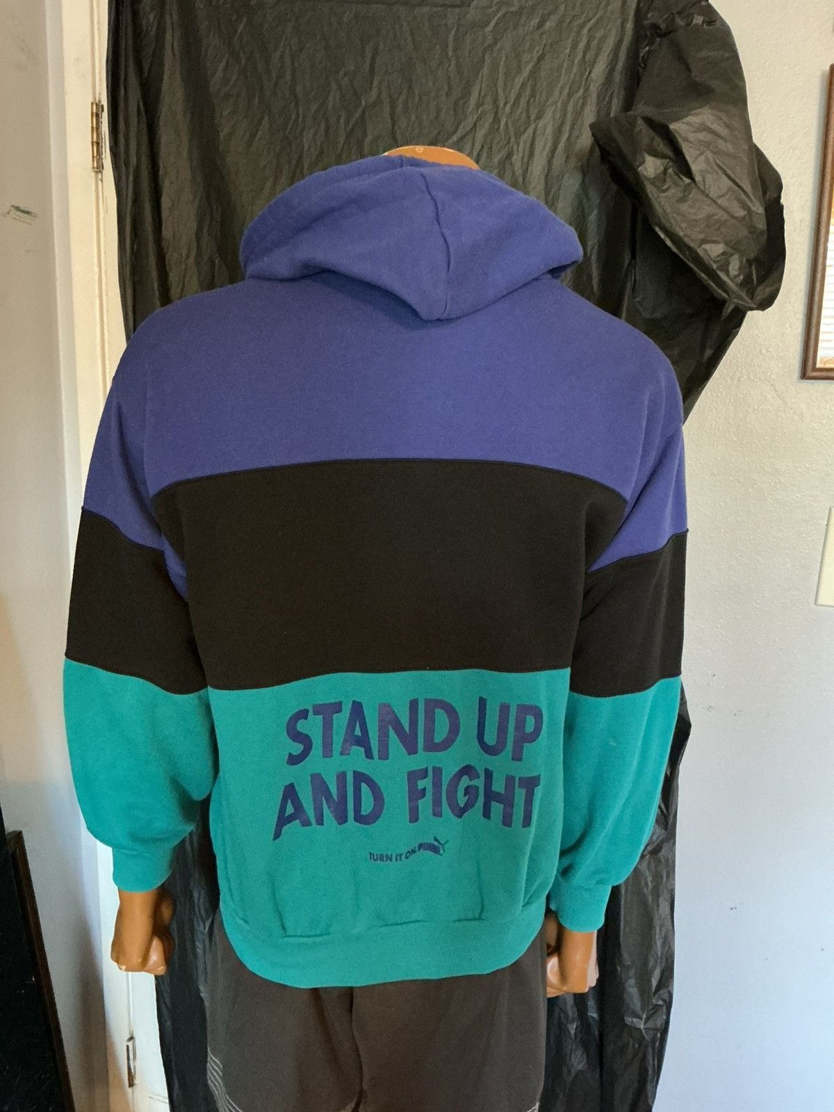 Puma Vintage 80s Puma Stand Up And Fight Turn It On Hoodie Size US M / EU 48-50 / 2 - 11 Thumbnail