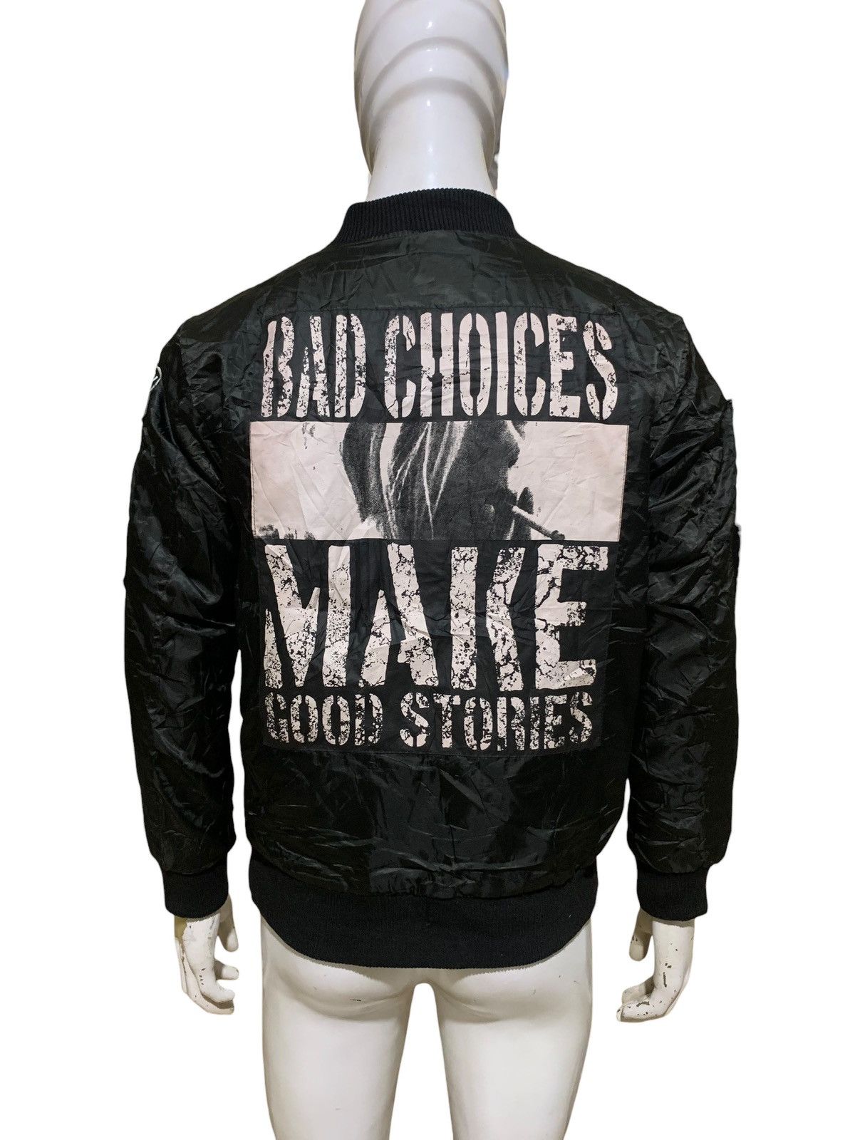 Vintage Vintage poem patches Military bomber jacket Size US M / EU 48-50 / 2 - 1 Thumbnail