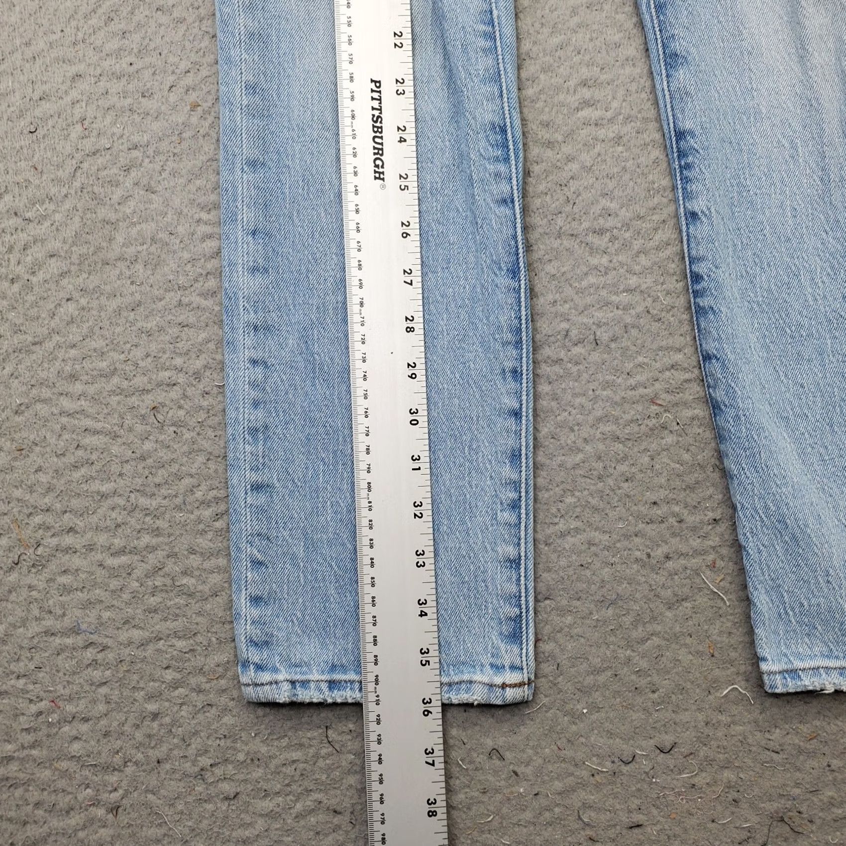 Madewell Madewell Jeans Womens Crop Slim Distressed High Rise Blue Denim 24"} Size 42" / US 20 - 3 Thumbnail