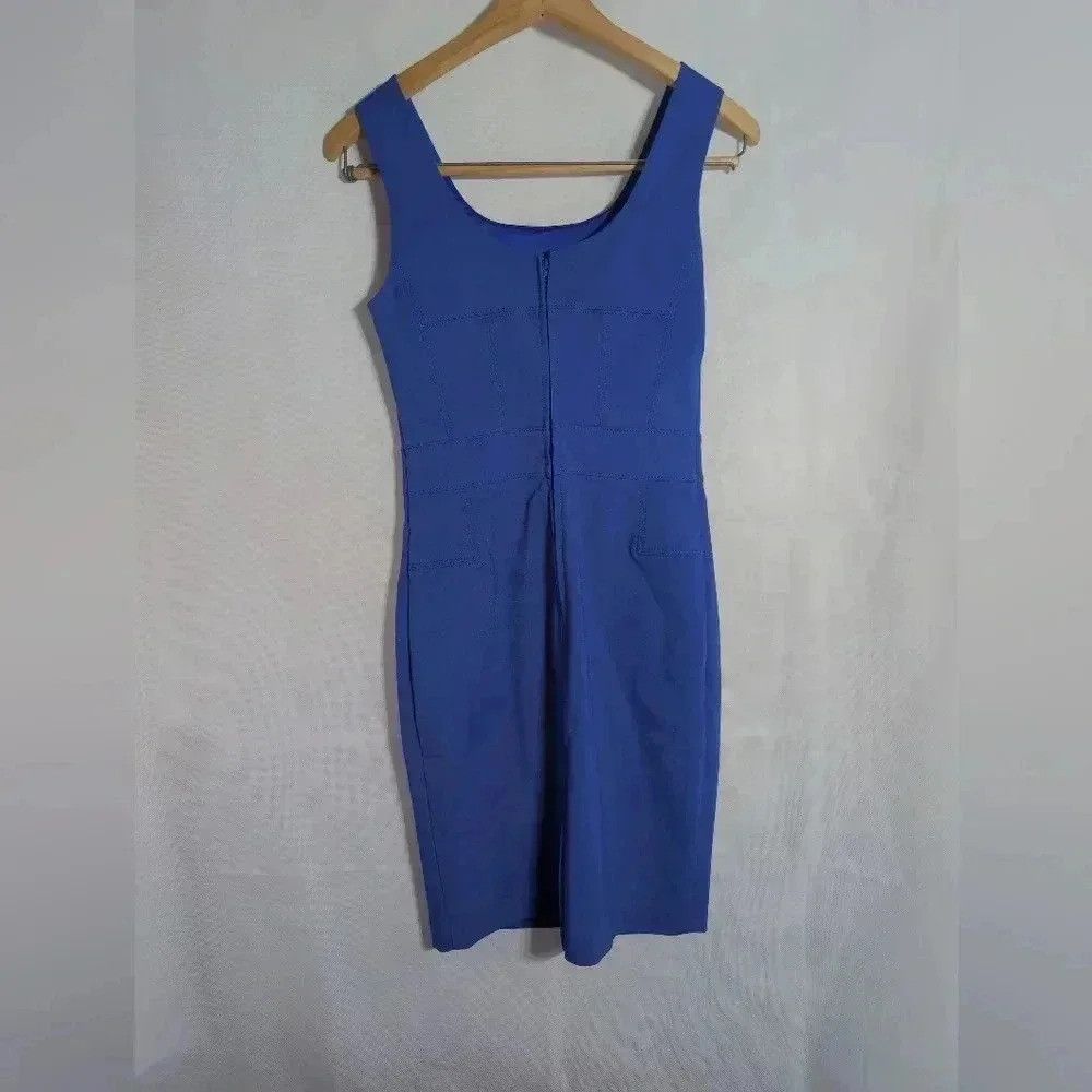 Guess Vintage Square Neck Sheath Dress bright blue sz 2 Guess by Size XS / US 0-2 / IT 36-38 - 3 Thumbnail