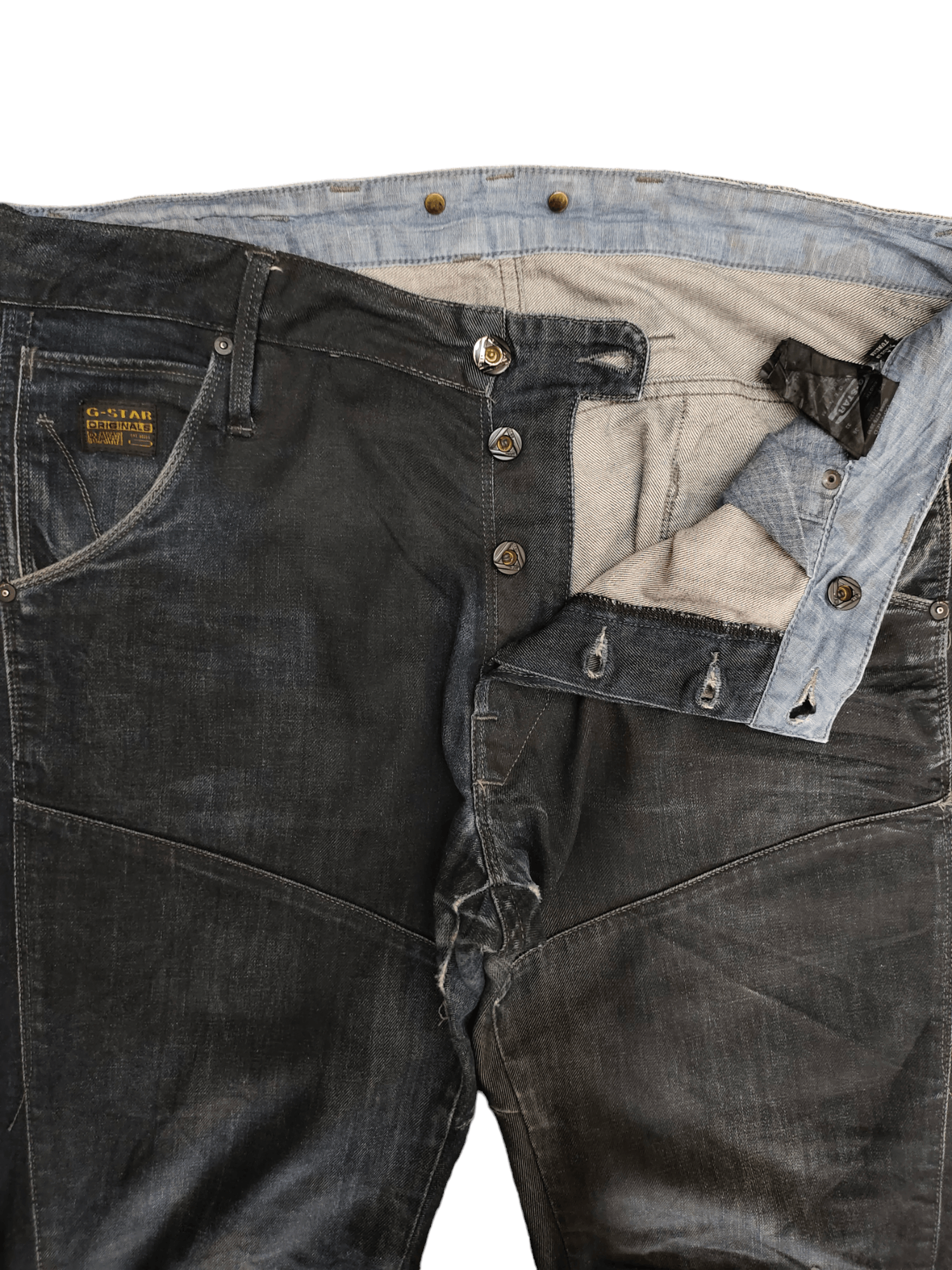 G-Star Vintage G-Star Raw Waxed Denim Jeans Y2k Streetwear Size US 36 / EU 52 - 15 Thumbnail