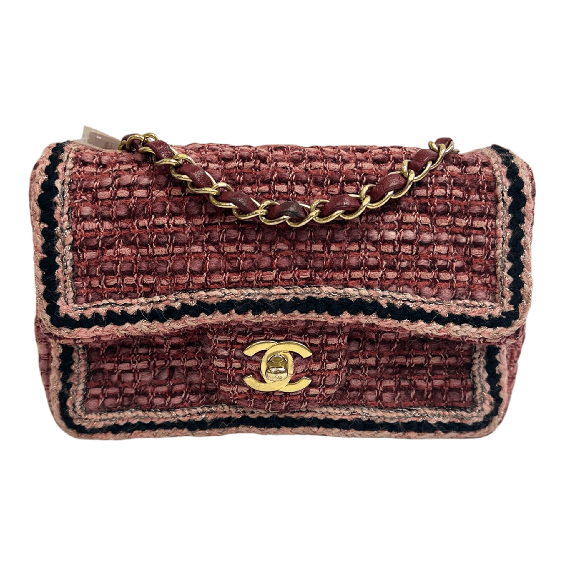 Chanel Chanel Mini Braided Classic Tweed Single Flap Bag Size ONE SIZE - 1 Thumbnail