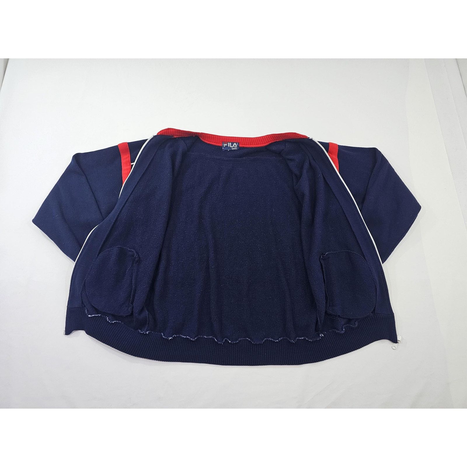 Fila 70s/80s FILA Knit Jacket, Blue, Embroidered Logo Sz L Size US L / EU 52-54 / 3 - 3 Thumbnail