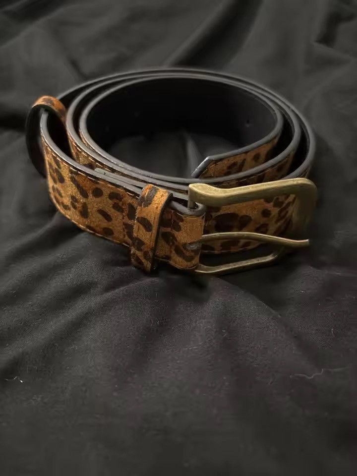 Japanese Brand 2000s leopard cheetah print belt Size 32 - 2 Thumbnail