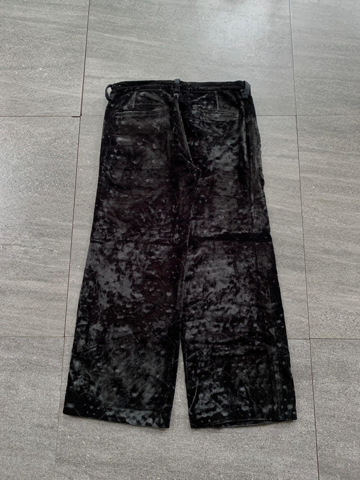 Yohji Yamamoto Velvet Patterned Trousers Size US 29 - 7 Thumbnail