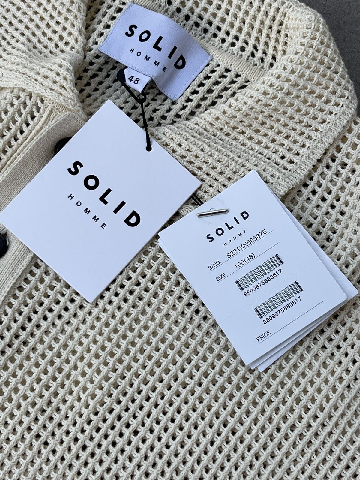 Wooyoungmi !DS! SS23 Solid Homme Knitted Beige Polo T-Shirt Size US M / EU 48-50 / 2 - 19 Thumbnail