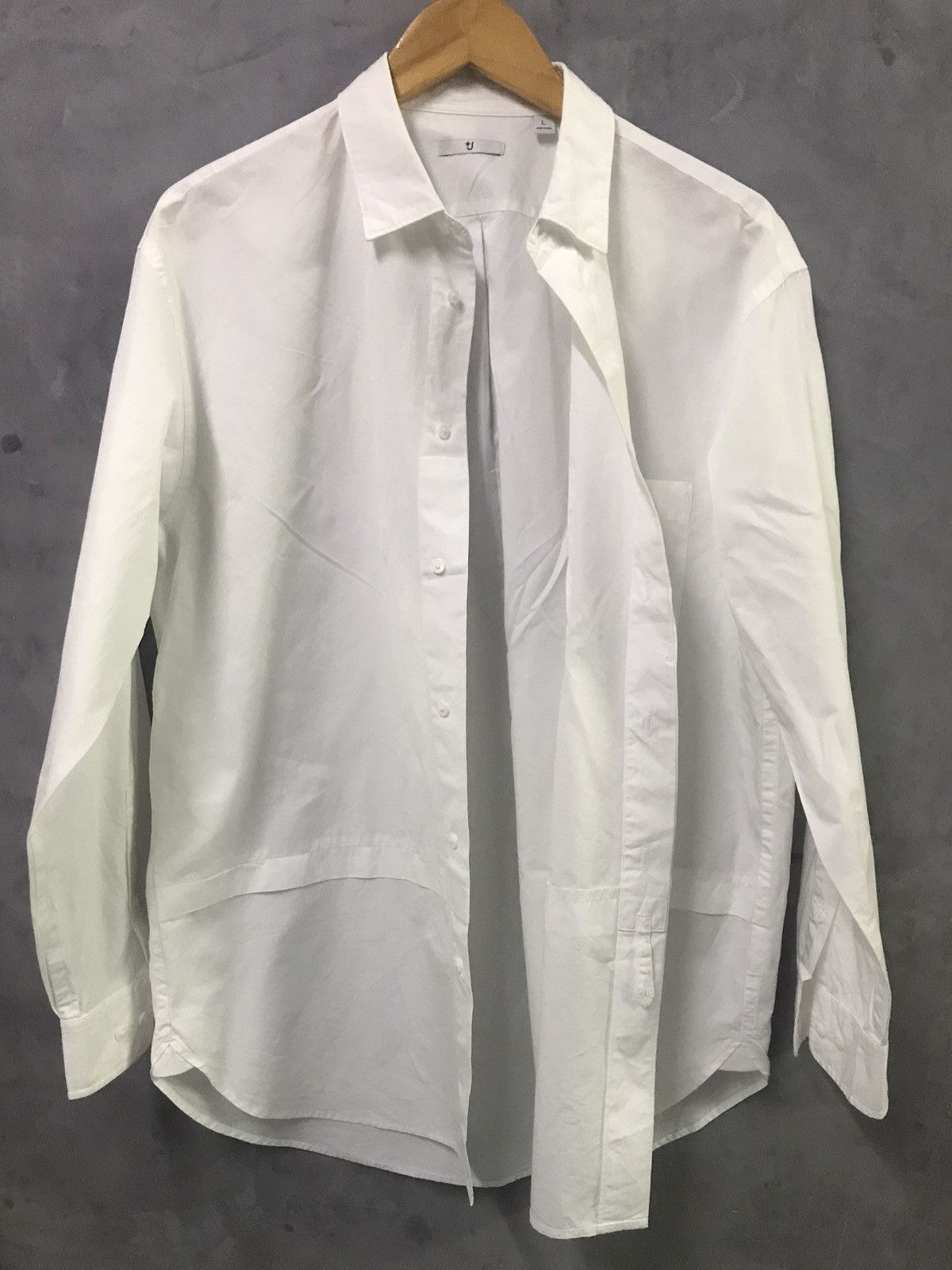 Jill Sander x Uniqlo Wide Shirt Plain White L