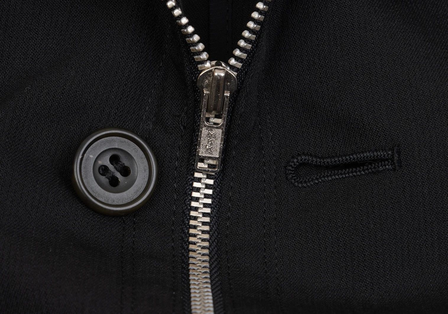Jean Paul Gaultier Wool Zip Design Jacket in Black, Size 48 Size US M / EU 48-50 / 2 - 7 Thumbnail