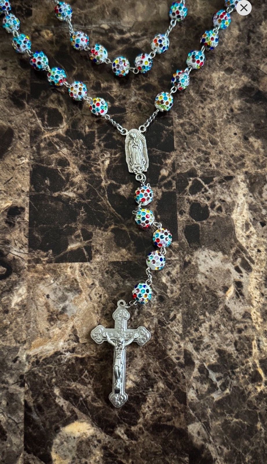 Vintage Rhinestone Rosary Size ONE SIZE - 4 Thumbnail