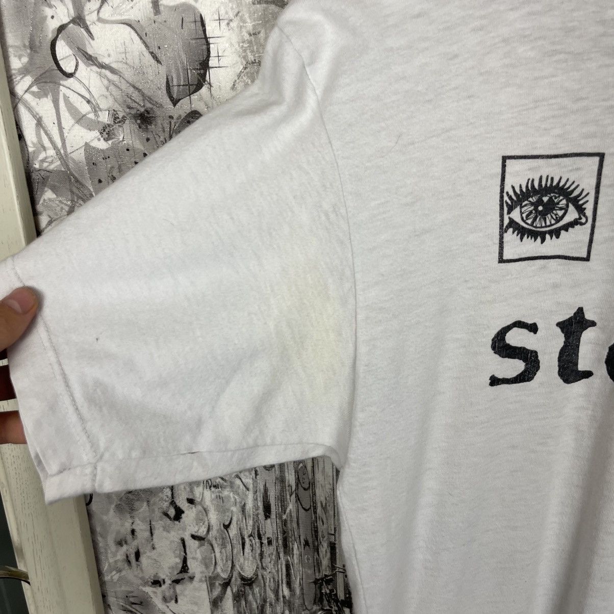 Vintage Vintage 90s I Love To Be Stoned Graphic T Shirt White Size US L / EU 52-54 / 3 - 5 Thumbnail