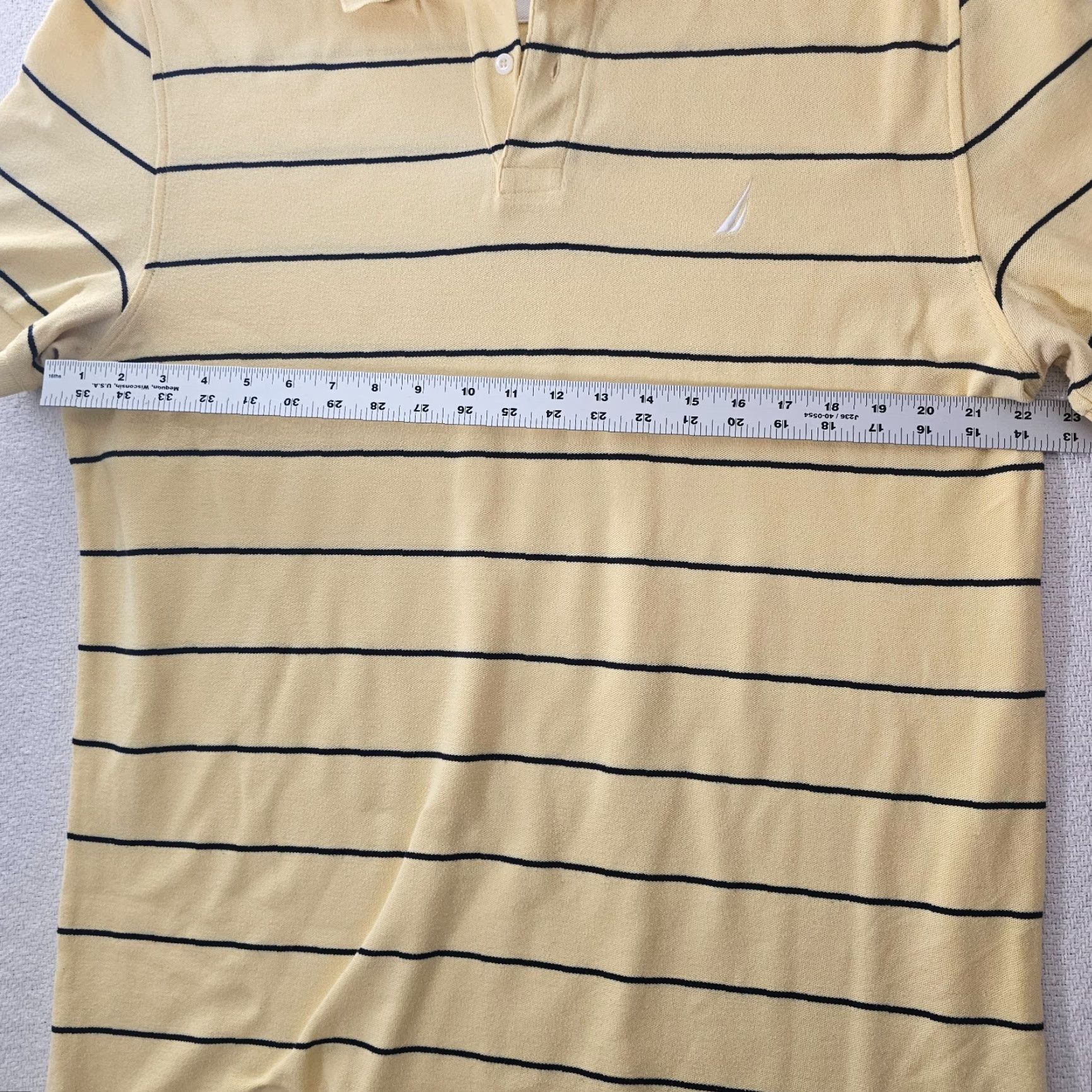 Nautica Nautica Polo Shirt Men's XL Yellow Striped Classic Fit Performance Deck Golf Polo Size US XL / EU 56 / 4 - 6 Thumbnail