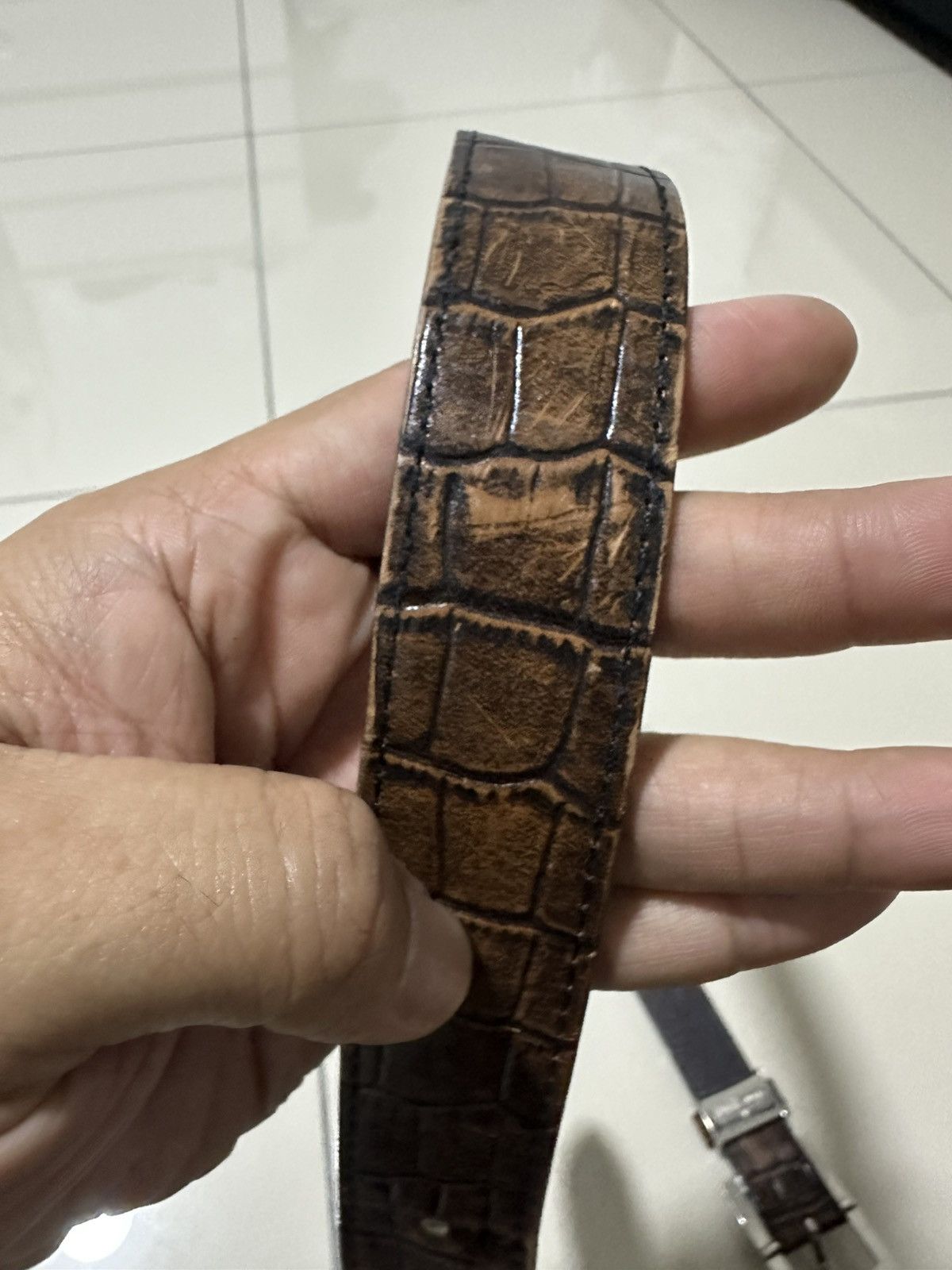 Vivienne Westwood Vivienne Westwood Buckle Crocodile Leather Belt Design Size ONE SIZE - 8 Thumbnail