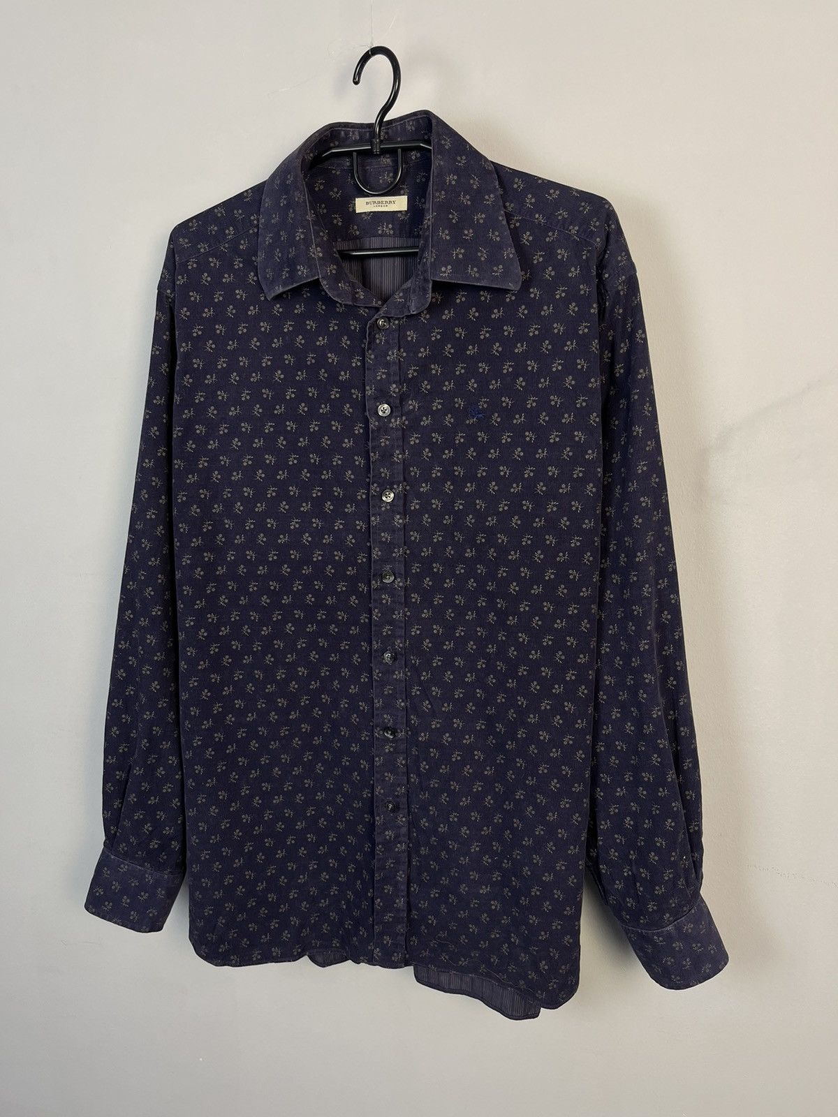 Burberry Burberry London Floral Cotton Long Sleeve Shirt Made in UK Size US L / EU 52-54 / 3 - 4 Thumbnail
