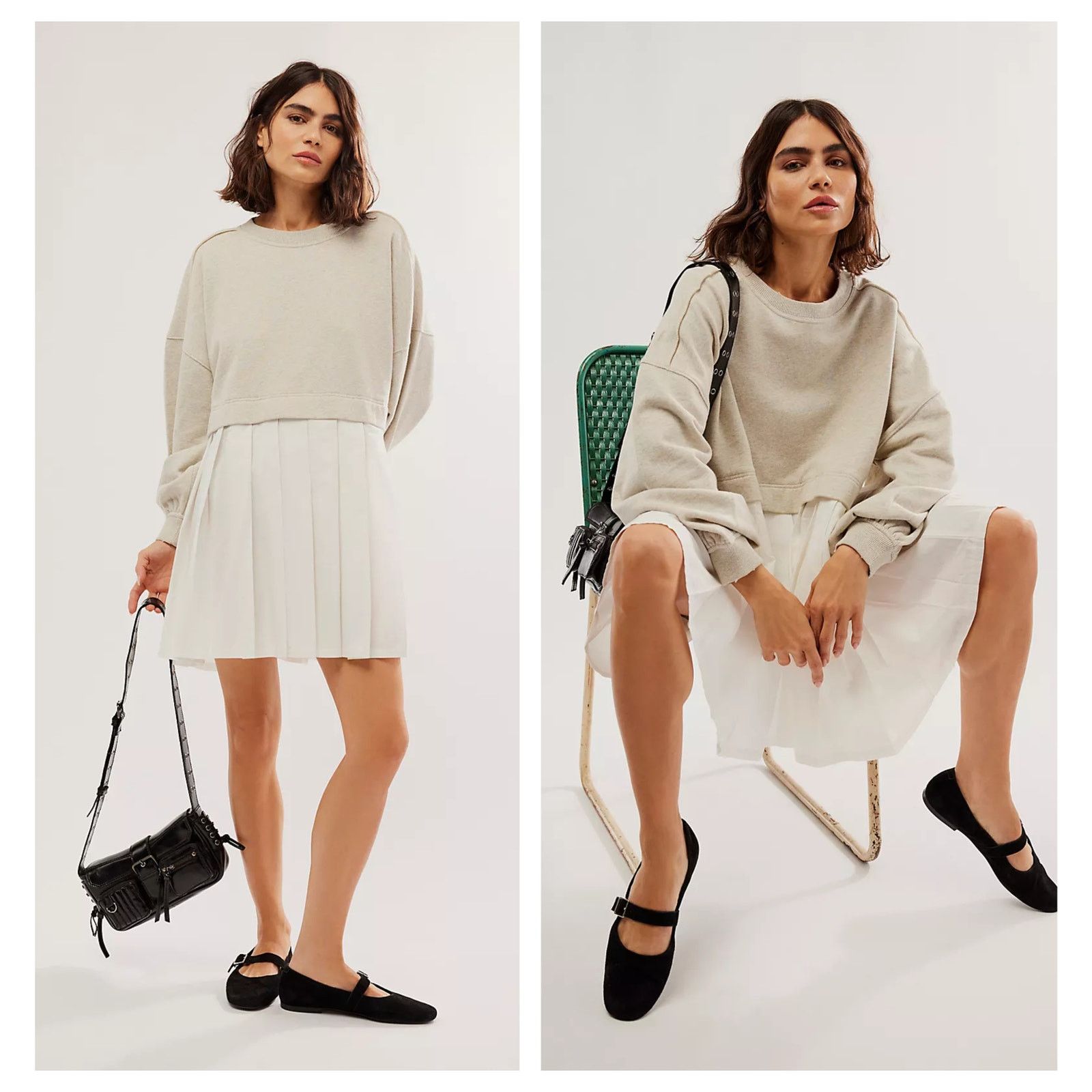 Free People Free People Eleanor Layered Sweatshirt Minidress Size Small Size S / US 4 / IT 40 - 1 Thumbnail