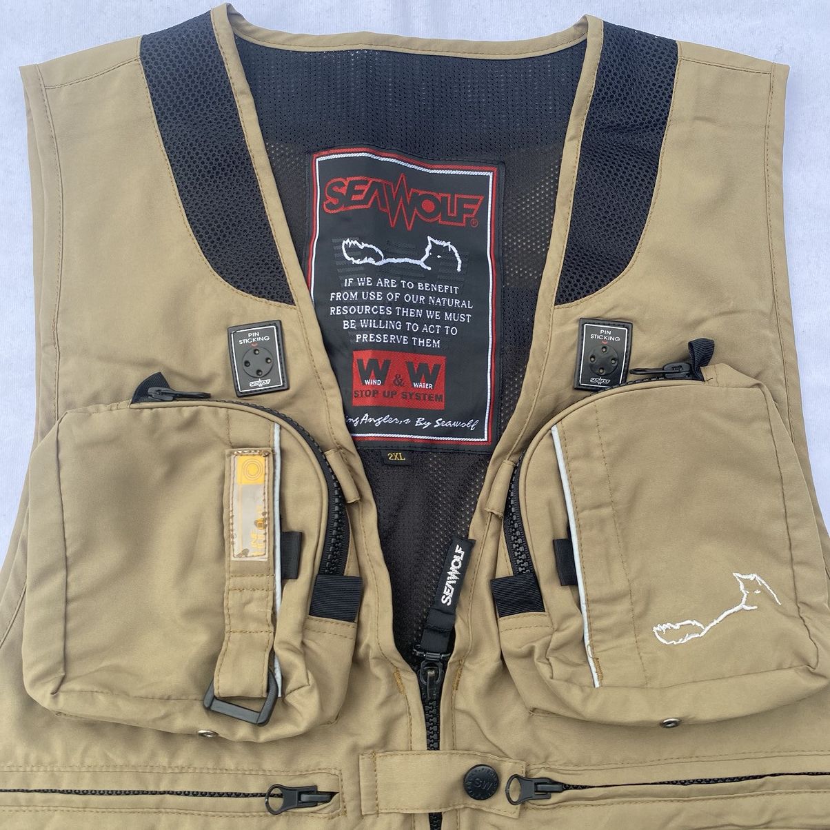 Hunter × Japanese Brand × Vintage SeaWolf Hunters Fishing Angler’s Gear Multi Pocket Vest Size US XXL / EU 58 / 5 - 7 Thumbnail
