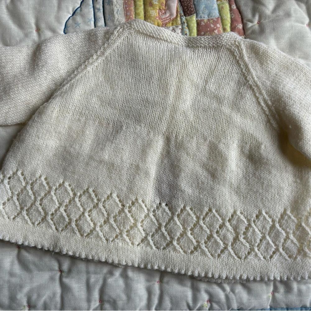 Designer Vintage Handmade Crochet Sweater Size US XXS / EU 40 - 2 Thumbnail