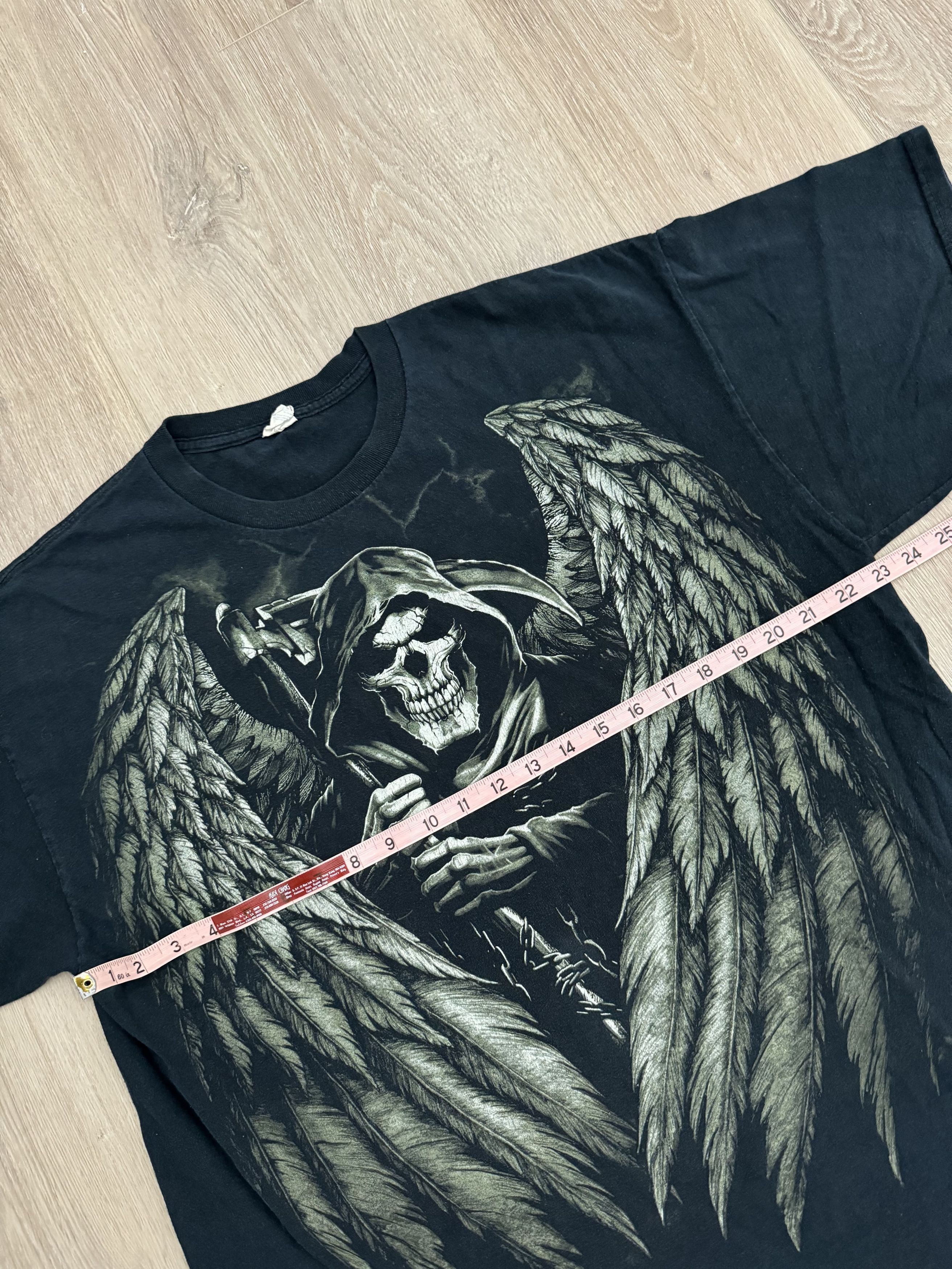 Affliction Y2K GRIM REAPER SKULL & WINGS CYBERGOTH TEE GRUNGE Size US L / EU 52-54 / 3 - 4 Thumbnail