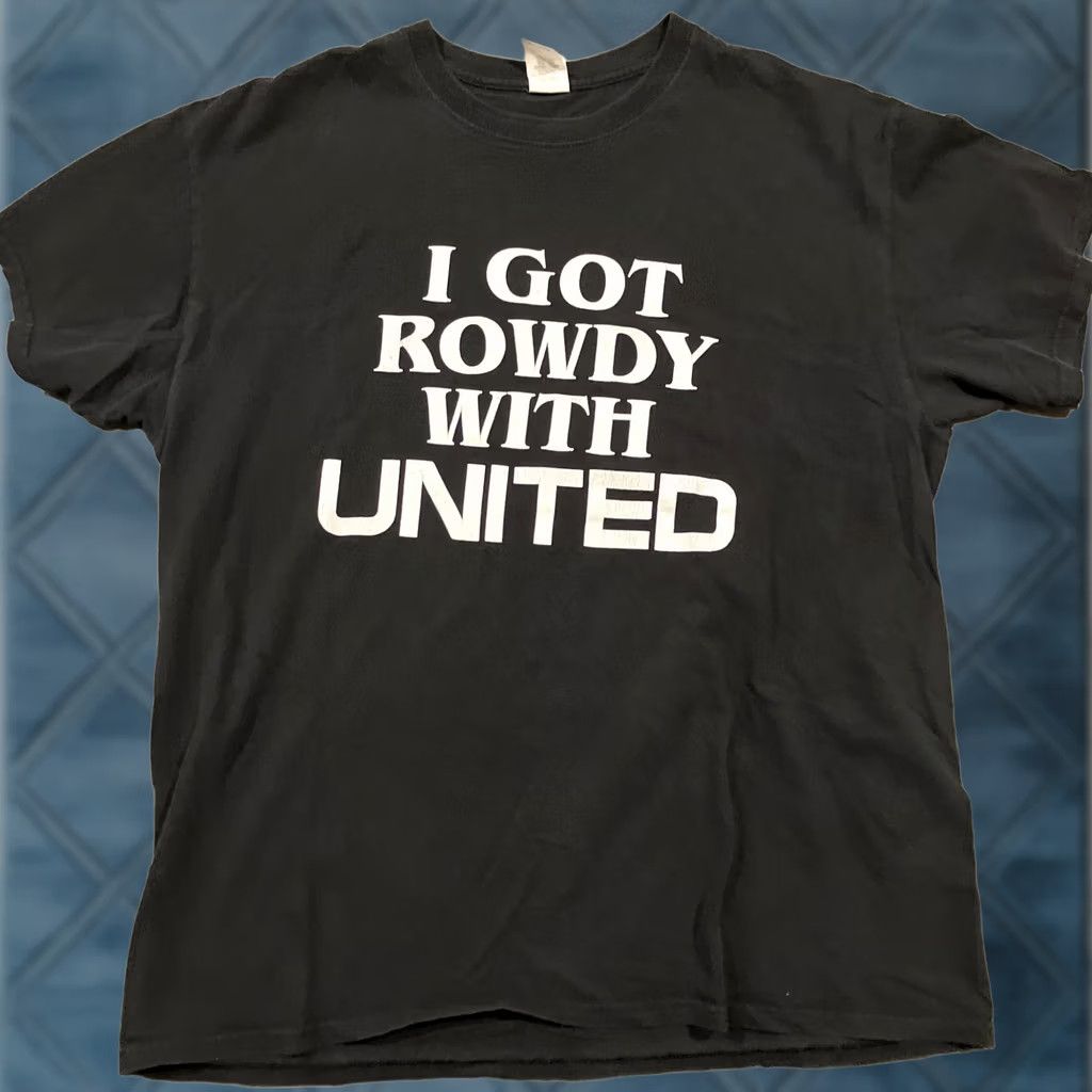 Gildan RARE I GOT ROWDY WITH UNITED United The People Tour 2014 T Shirt L Black Mens Large Gildan Regular L Size US L / EU 52-54 / 3 - 1 Thumbnail
