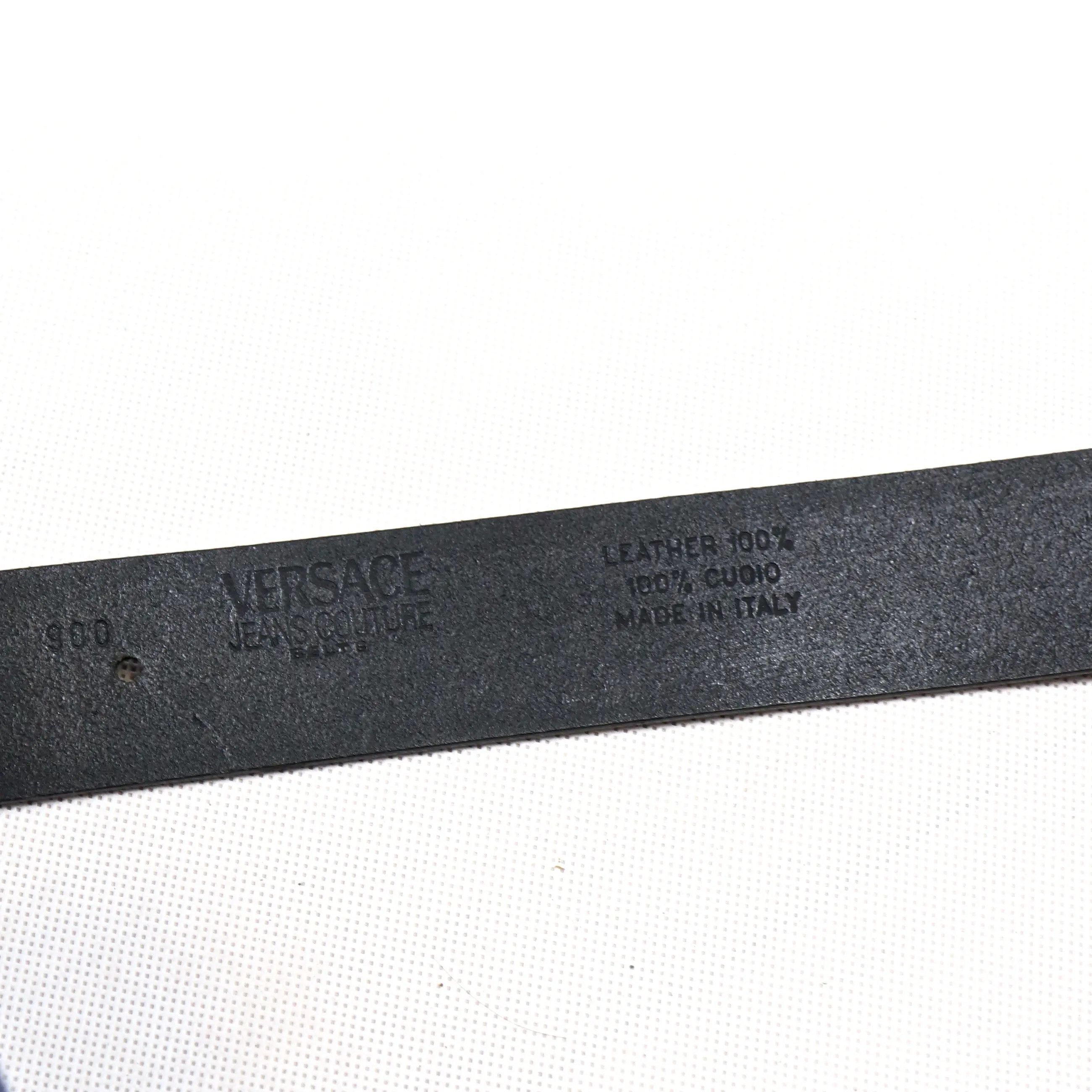 Versace Jeans Couture VJC vintage genuine leather belt Size ONE SIZE - 3 Thumbnail