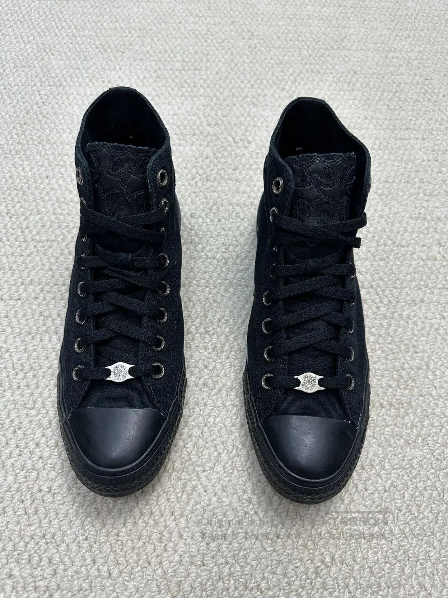 Chrome Hearts Chrome Hearts Converse All Black Sneakers. Size US 9.5 / EU 42-43 - 1 Thumbnail