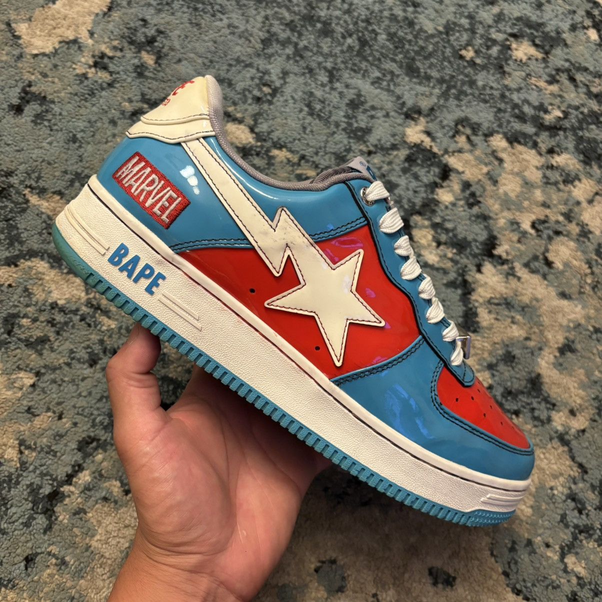 Bape Bape Sta Marvel Captain America Sneaker Size 11 Worn Lightly Size US 11 / EU 44 - 5 Thumbnail