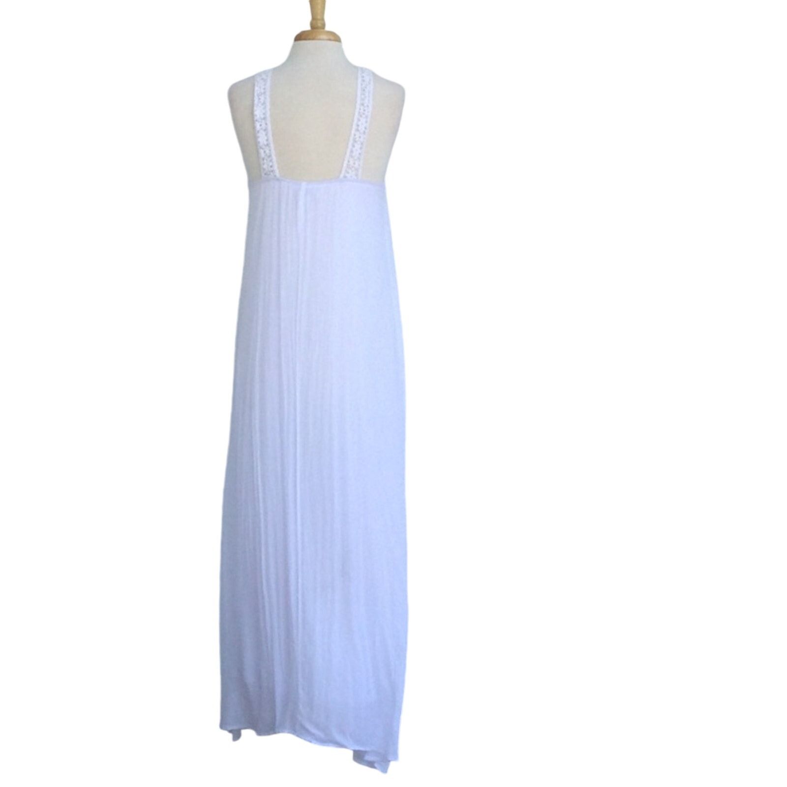 Other Flying Tomato White Lined Lace Maxi Sun Dress Size Small Size S / US 4 / IT 40 - 7 Thumbnail
