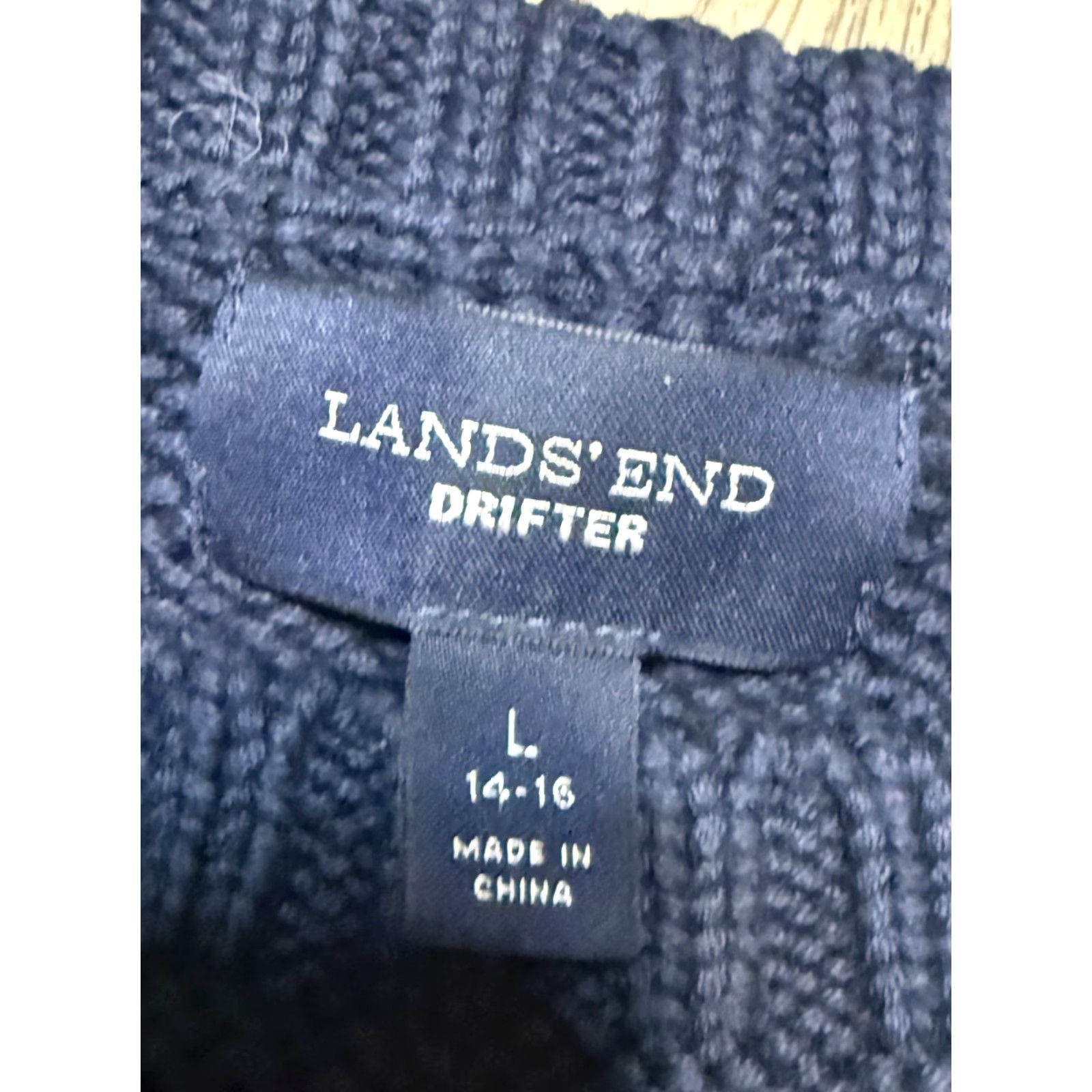 Lands' End Lands' End Sweater Woman's Size Large Blue Crewneck Pullover Knit Size L / US 10 / IT 46 - 5 Thumbnail