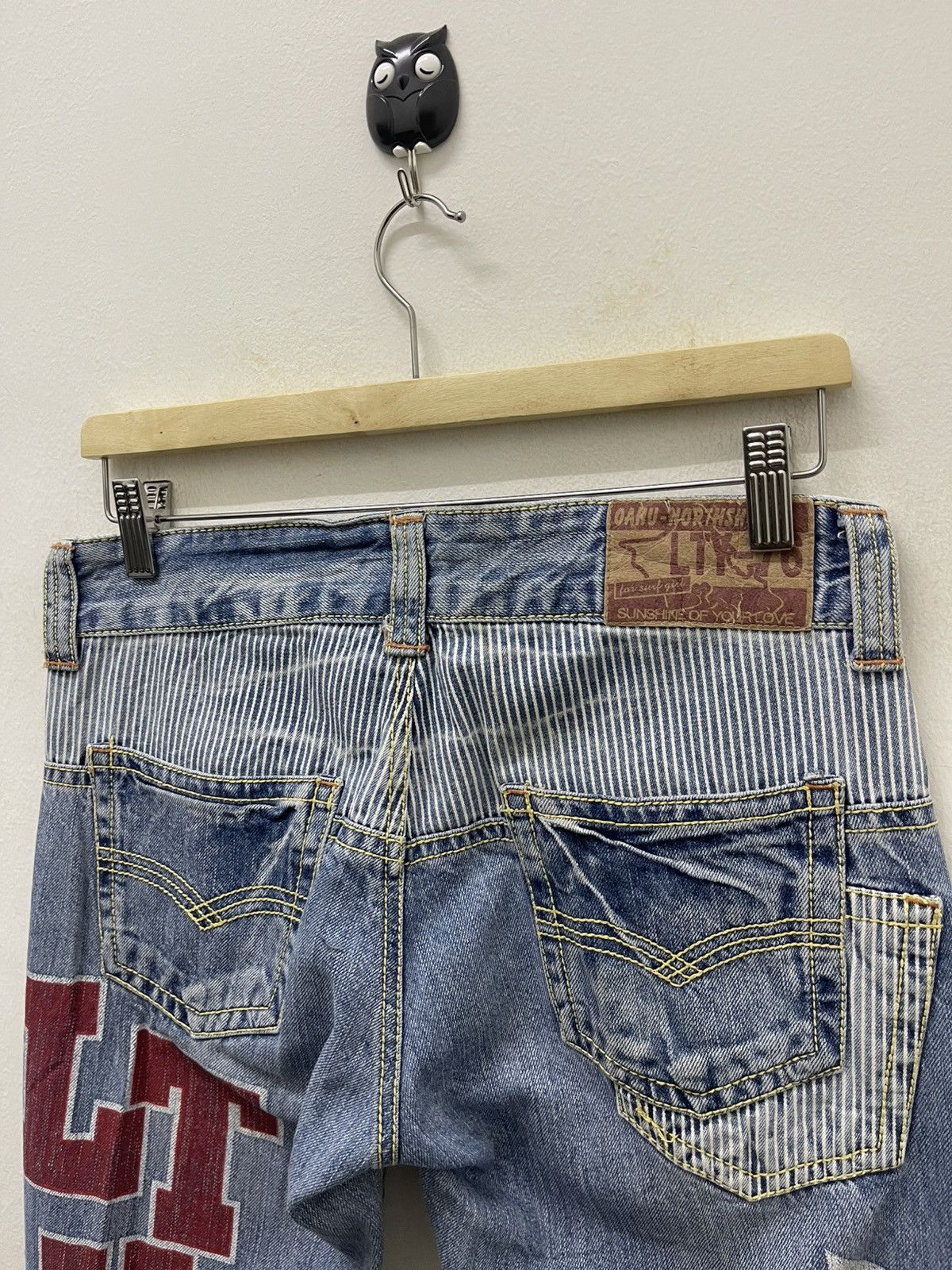 Japanese Brand Rare Vintage LTY Lala Tasty Surf Hickory Stripe Denim Size US 29 - 8 Thumbnail