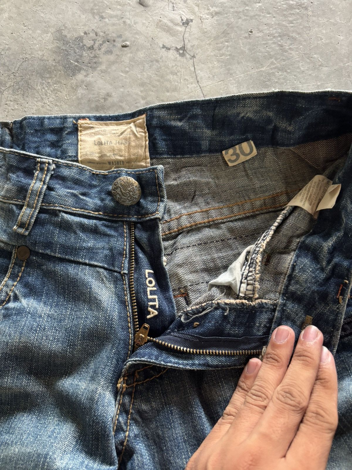 If Six Was Nine LOLITA rusty washed mudmax japanese jeans distressed style Size US 30 / EU 46 - 4 Thumbnail