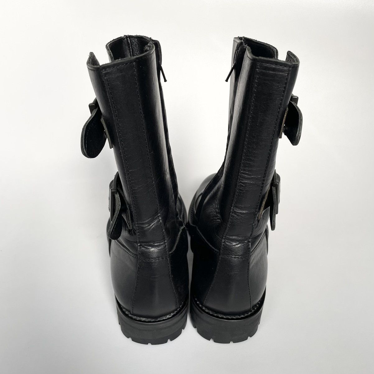 Yohji Yamamoto A/W 11 Black Leather Biker Boots Size US 8.5 / IT 38.5 - 11 Thumbnail