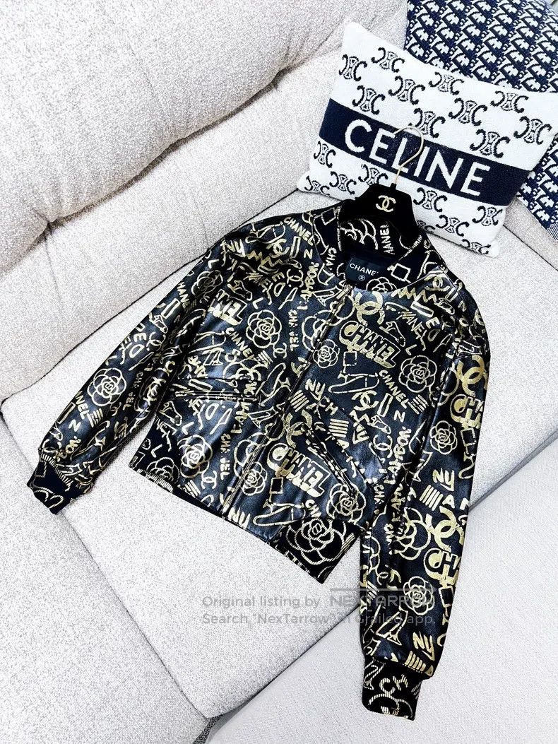 Chanel Chanel Black full-print gold graffiti logo letter print st Size XXS / US 00 / IT 34 - 2 Thumbnail