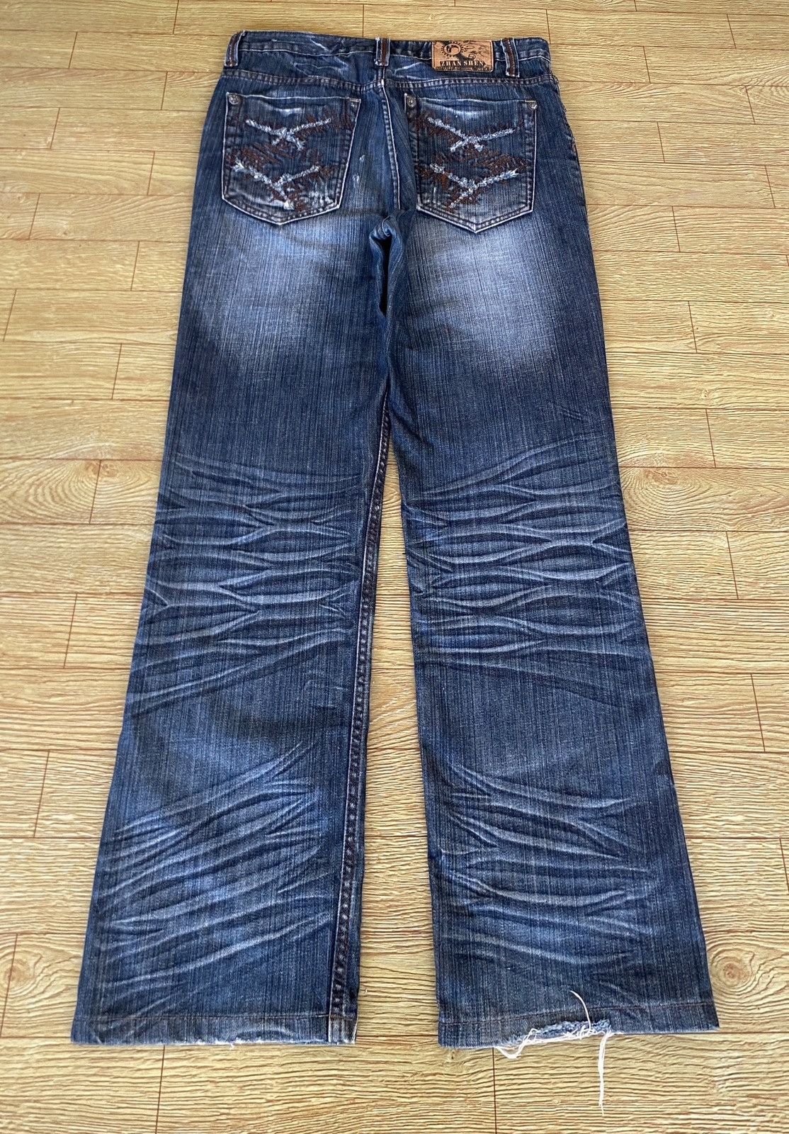 Japanese Brand Very Rare Vintage Japanee Brand Zhan Shen Baggy Jeans 2000s Size US 36 / EU 52 - 2 Thumbnail