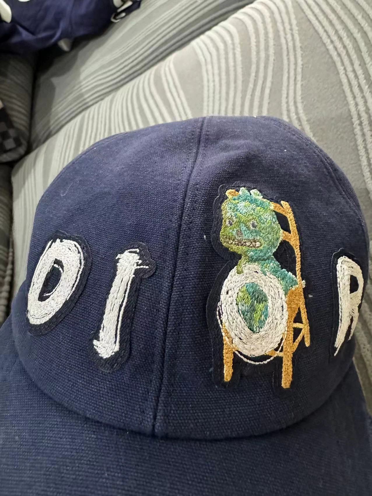Dior Dior Year of the Dragon Cartoon Distressed Hat New Size ONE SIZE - 2 Thumbnail