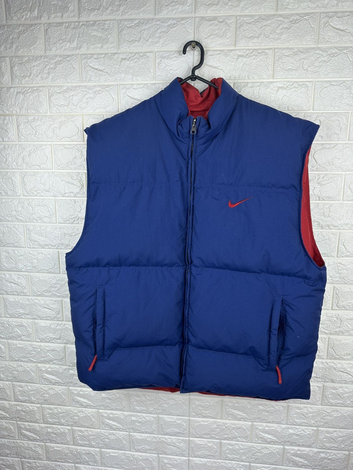 Nike Vintage 00s Nike Down Vest Big Logo Jacket Size US XXL / EU 58 / 5 - 3 Thumbnail