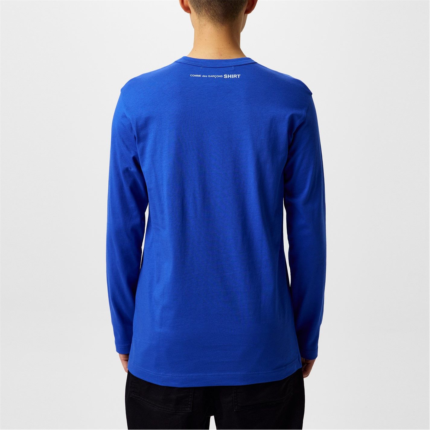 Comme des Garcons SHIRT o1g2r1mq0426 Back Logo Long Sleeve T-Shirt in Blue Size US M / EU 48-50 / 2 - 4 Thumbnail