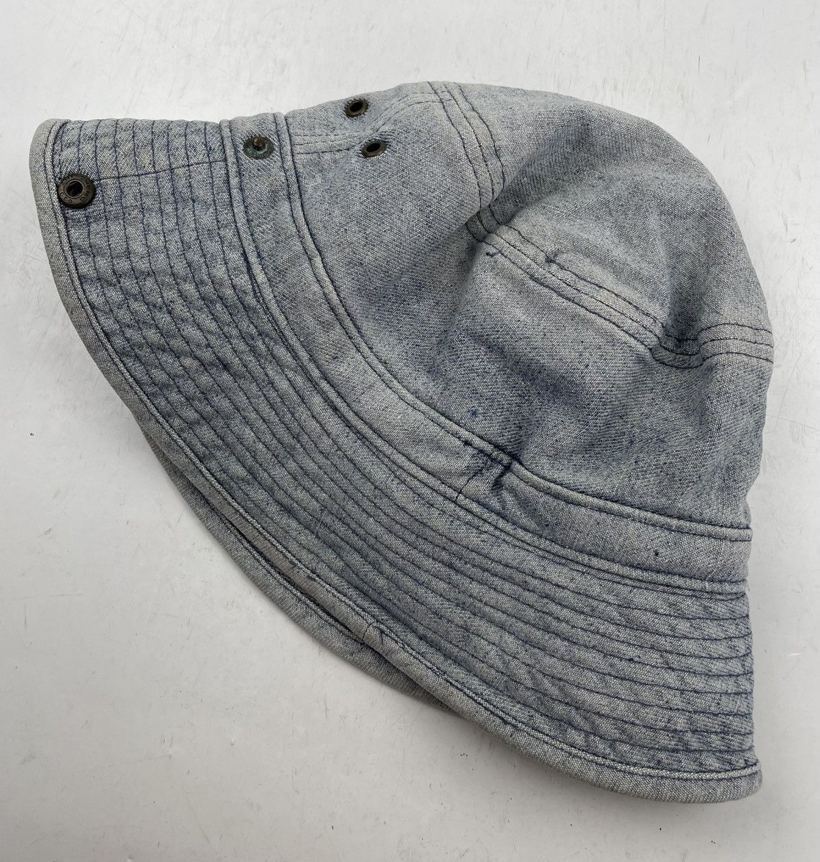 Japanese Brand × Seditionaries distressed denim bucket hat tc17 Size ONE SIZE - 3 Thumbnail
