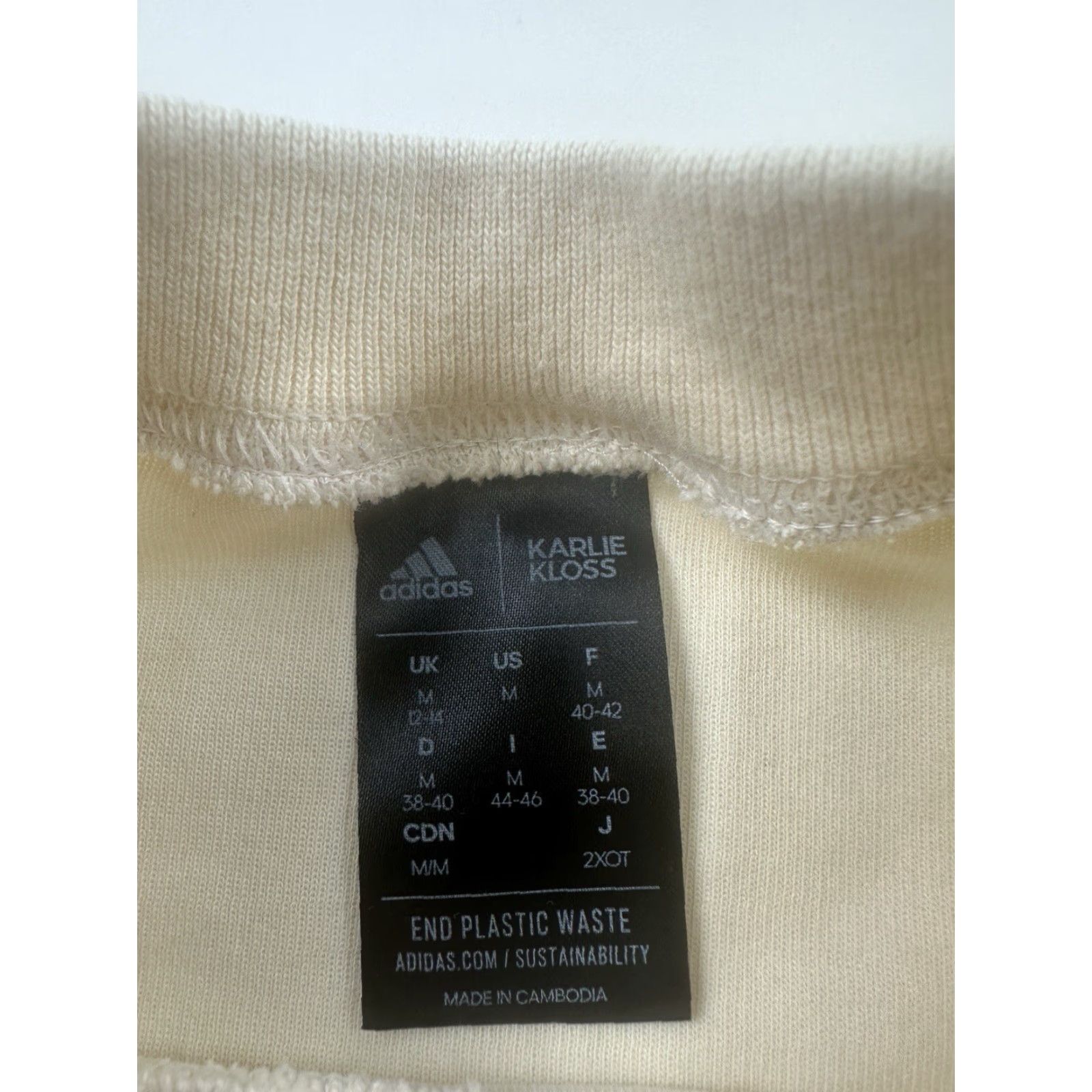 Adidas ADIDAS Sweatshirt Womens M Ivory Karlie Kloss Crew Neck Pullover Logo Activewear 90s Sports Womens Size M / US 6-8 / IT 42-44 - 3 Thumbnail