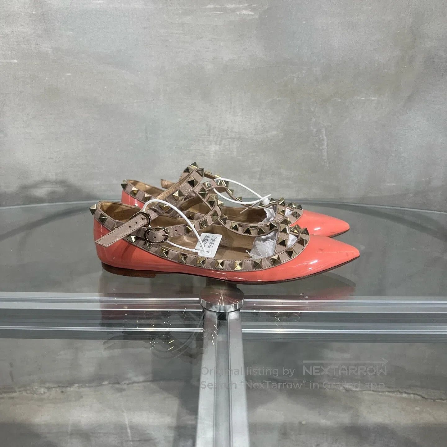 Valentino Valentino Pink riveted strap, high heels Size US 4 / IT 34 - 4 Thumbnail