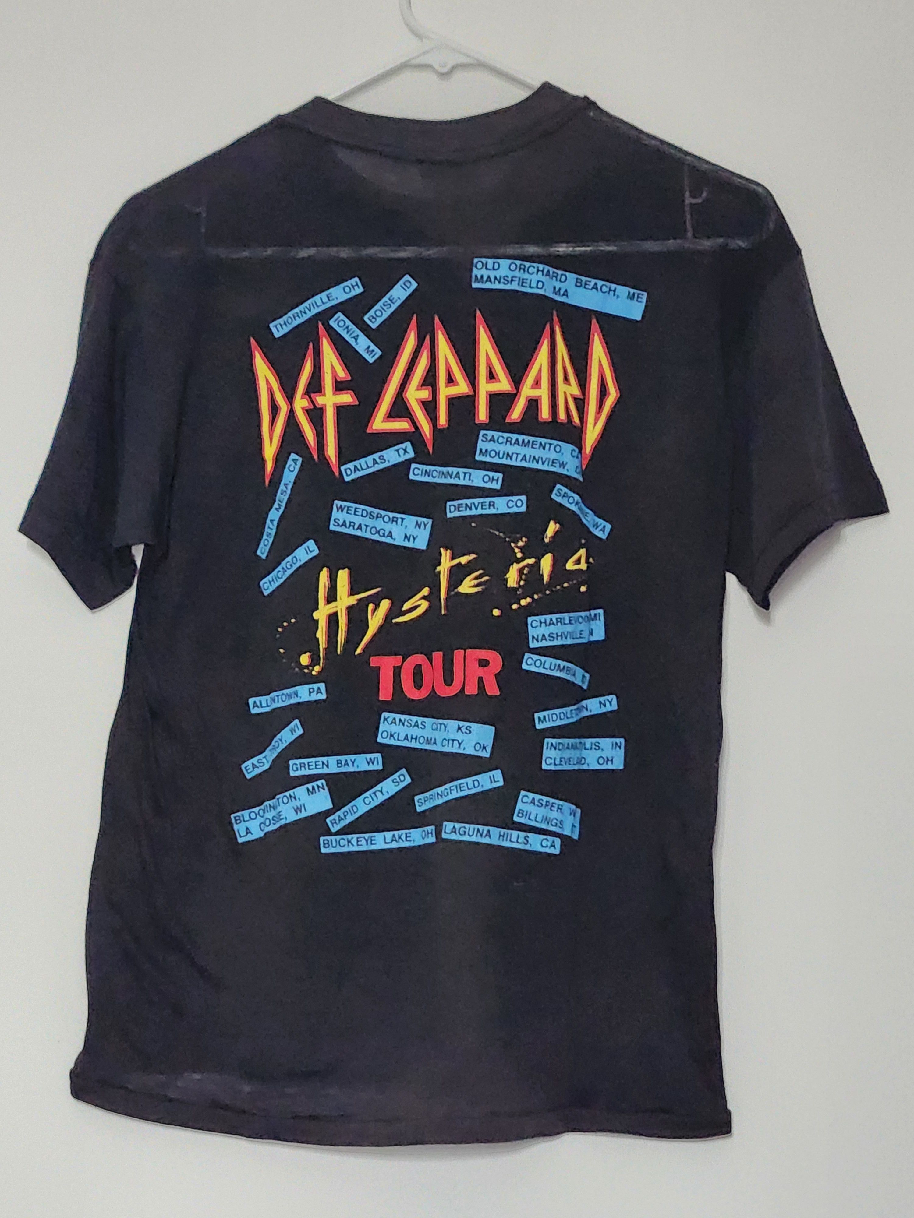 Def Leppard Vintage 1988 Def Leppard Hysteria Tour T-Shirt Made in USA Size US L / EU 52-54 / 3 - 2 Thumbnail