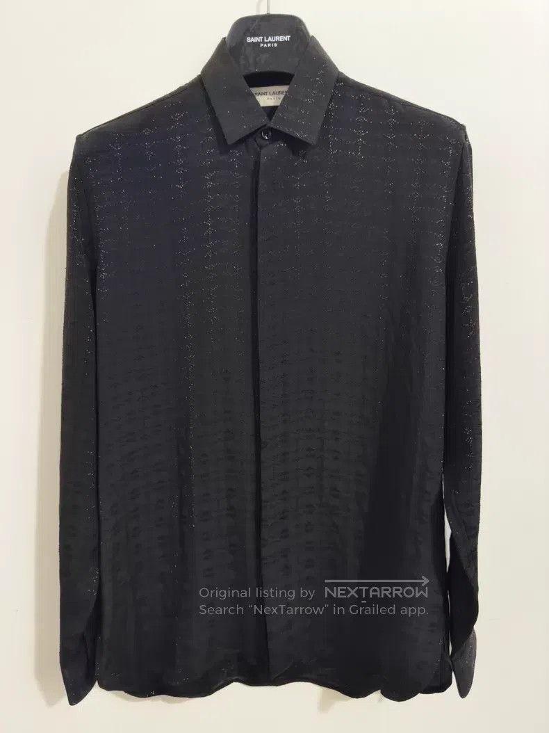 Saint Laurent Paris Saint Laurent Paris Size 37 Mulberry Silk Subtle Pattern E Size US S / EU 44-46 / 1 - 1 Thumbnail