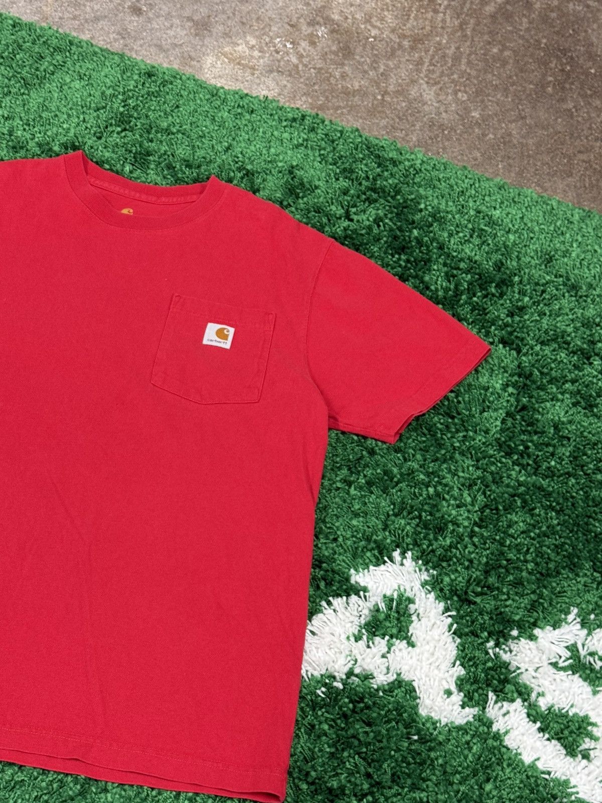 Carhartt Carhartt Red Pocket Patch Logo Tee Medium Relaxed Baggy Fit Size US M / EU 48-50 / 2 - 2 Thumbnail